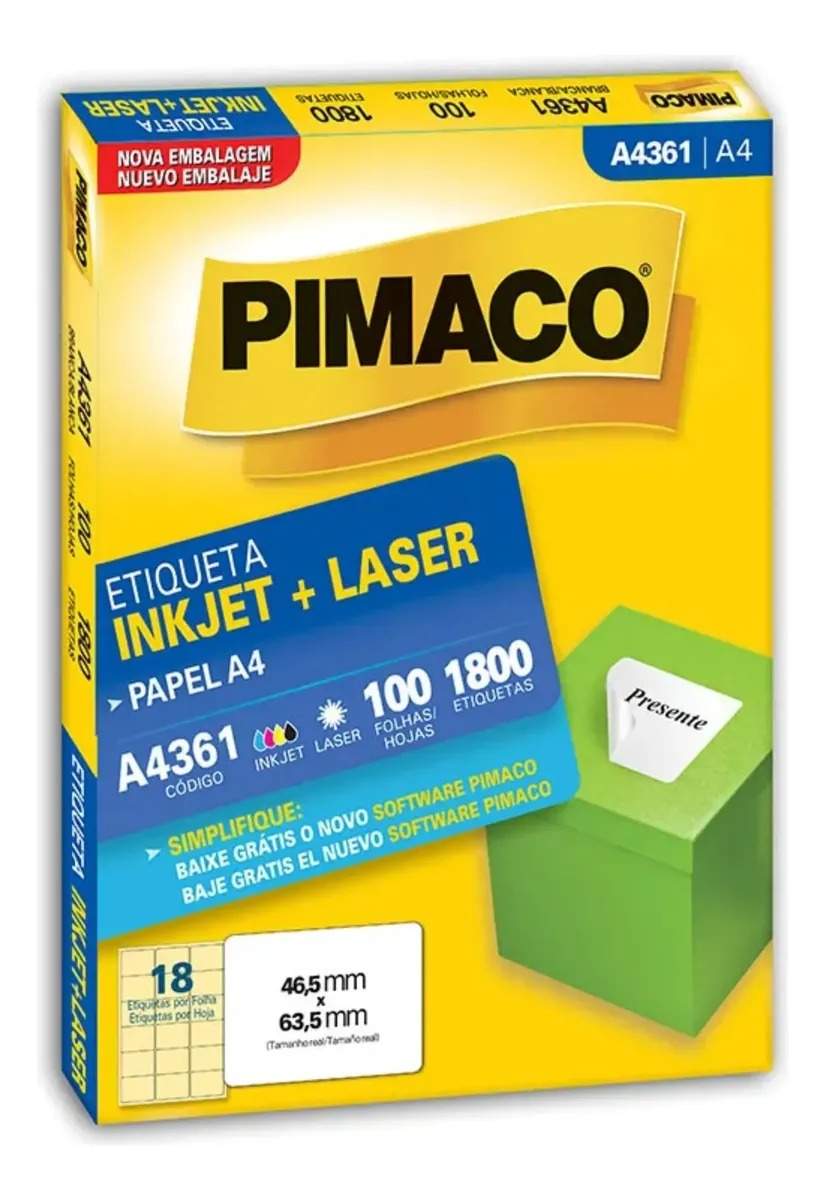 ETIQUETA PIMACO A4 N18